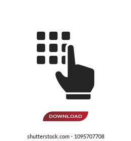 Entering password icon vector