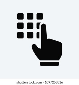 Entering password icon vector