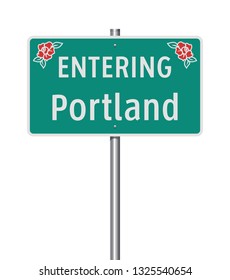 Entering Portland Road Sign