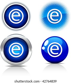  Enternet beautiful buttons. Vector illustration.