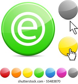 Enternet glossy vibrant round icon.