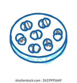 infecção por enterococcus ícone doodle esboço vetor. sinal de infecção por enterococcus. ilustração de símbolo isolado