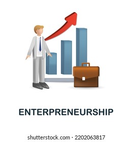 Enterpreneursship icon. 3d illustration from business plan collection. Creative Enterpreneursship 3d icon for web design, templates, infographics and more