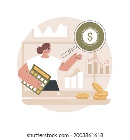 Enterprise accounting abstract concept vector illustration. Enterprise finance, IT accounting system, organization accountancy solution, business software, financial operation abstract metaphor.