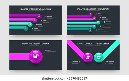 Empresa Análisis Cuatro Cinco Uno Dos Opción Gráfico Diseño Ilustración vectorial Colección. Planificación de inversores 4 5 1 Conjunto de Plantillas de presentación de diagramas de 2 pasos.