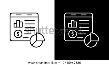 Enterprise Analytics Outline White Icon Set Design