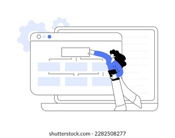 Enterprise architecture abstract concept vector illustration. IT system solution, enterprise software, corporate architecture framework, business process management, middleware abstract metaphor.