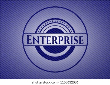 Enterprise badge with jean texture