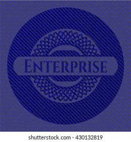 Enterprise badge with jean texture