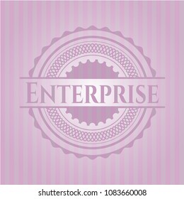  Enterprise badge with pink background