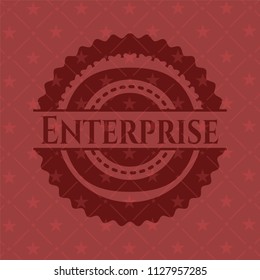 Enterprise badge with red background