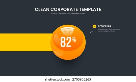 Modelo de Quadro de Diagrama de Opção do Enterprise Briefing 1. Projeto de apresentação de slides de gráfico de uma etapa da estratégia corporativa. Ilustração do vetor de layout de slide de análise da empresa.