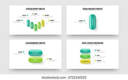 Enterprise Campaign 5 1 2 3 Etapa Diagrama Slideshow Design Bundle. Crescimento de Vendas Cinco Um Dois Três Elementos Apresentação Infográfica Layout Vetor Ilustração Conjunto.