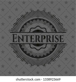 Enterprise dark emblem. Retro