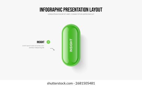Ilustração do Vetor de Modelo de Slide de Desenvolvimento Empresarial. Design de apresentação de slides do diagrama de opção Creative Growth 1. Layout de Quadro de Infográfico de Uma Etapa do Visual Insight.
