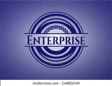 Enterprise emblem with denim texture
