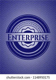 Enterprise emblem with jean texture