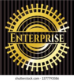 Enterprise golden emblem or badge