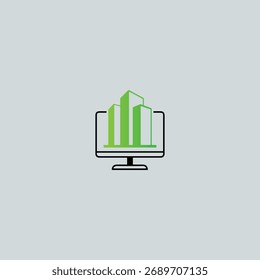 Design de vetor plano ícone da empresa.