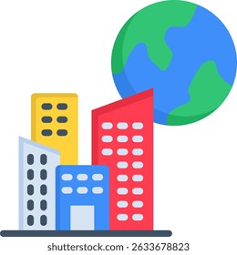 Enterprise Icon Flat Vector Illustration