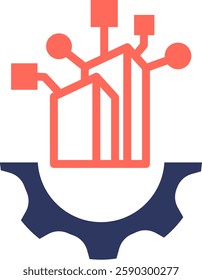 Enterprise Icon Glyph Color Vector Illustration