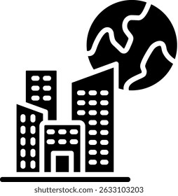 Ilustración vectorial de glifo de icono de Empresa