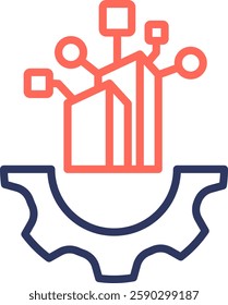 Enterprise Icon Line Color Vector Illustration