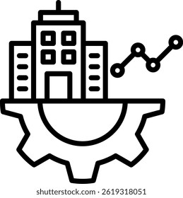 Enterprise Icon Line Vector Illustration