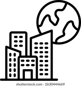 Ilustración vectorial de línea de ícono de Empresa