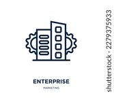 enterprise icon from marketing collection. Thin linear enterprise, data, business outline icon isolated on white background. Line vector enterprise sign, symbol for web and mobile