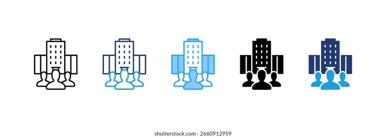 Enterprise icon set multiple style collection