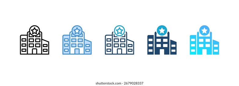 Coleção de vários estilos do conjunto de ícones da empresa