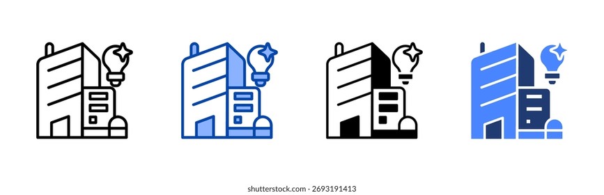 Coleção de vários estilos do conjunto de ícones da empresa