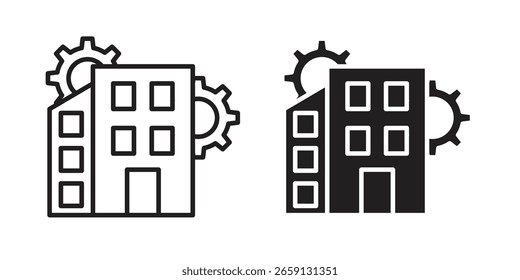 Enterprise icon vector editable. black vectors set