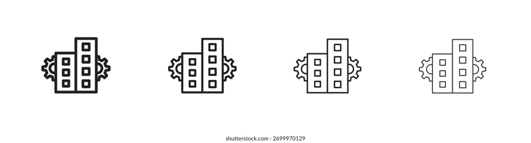 Ícones corporativos. coleção editável de ícones de traçado.