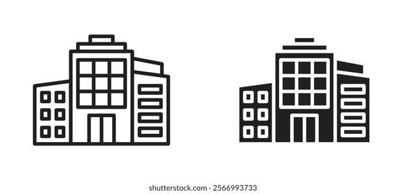 Enterprise icons in outline and fill. vector illustration for ui.