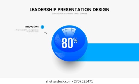 Design da apresentação do Enterprise Innovation One Option Chart. Limpar Perfil 1 Etapa Gráfico Quadro Modelo. Ilustração do vetor de layout de slide de introdução ao mercado.
