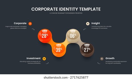 Empresa Lanzamiento Plantilla de marco de diagrama de cuatro pasos. Diseño de presentación de diapositivas de gráfico de 4 opciones de escaparate colorido. Ilustración vectorial de diseño de diapositiva de informe comercial.