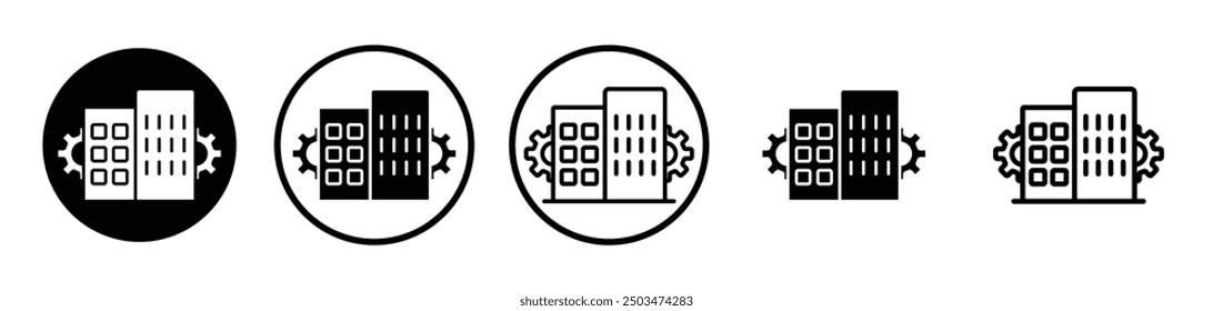 Enterprise line icon vector set.