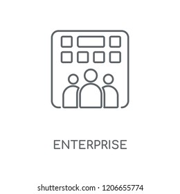 Enterprise linear icon. Enterprise concept stroke symbol design. Thin graphic elements vector illustration, outline pattern on a white background, eps 10.