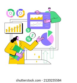 Enterprise IT management abstract concept vector illustration. IT software solutions, enterprise architecture, integrated and automated IT processes, business and customer value abstract metaphor.