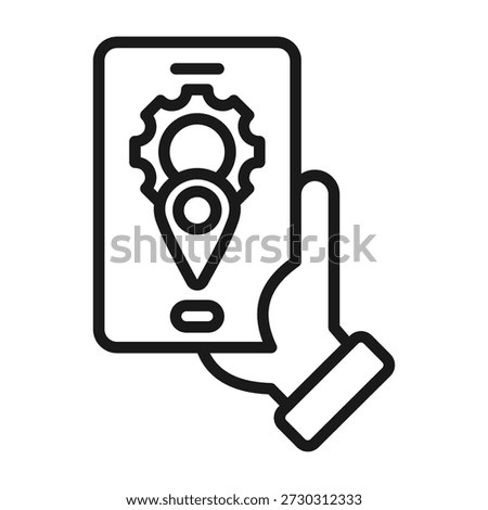 Enterprise Mobility Icon Line Vector Illustration
