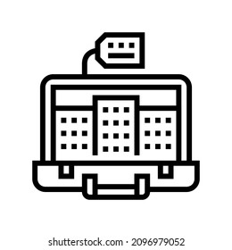 Symbol der Unternehmensbezugslinie Unternehmensbelegungszeichen. isoliertes Kontursymbol