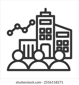 Enterprise Outline Icon Vector Illustration