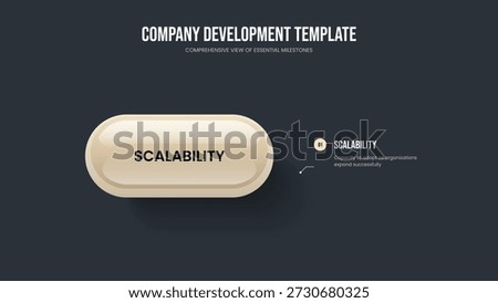 Enterprise Overview 1 Element Infographic Frame Design. Investor Development One Step Diagram Slideshow Template. Corporate Portfolio Presentation Layout Vector Illustration.