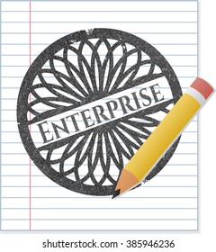 Enterprise pencil strokes emblem