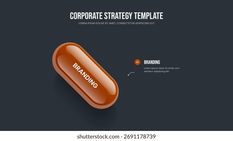 Design de estrutura de infográfico de uma opção de desempenho empresarial. Modelo de Apresentação de Slides do Diagrama de Elementos do Relatório 1 do Investidor. Ilustração do vetor do layout da apresentação da campanha da empresa.