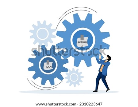 Enterprise plan management. strategy or goals to drive the organization or target audience. Business action plan The leader turns the gears or tools to put the action plan into action.
