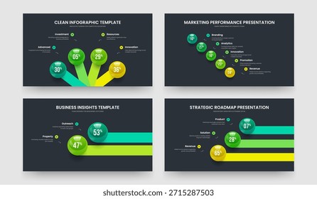 Enterprise Planning Quatro Cinco Dois Três Elementos Apresentação Layout Vetor Ilustração Pacote. Solução Simples 4 5 2 3 Option Chart Frame Design Collection.