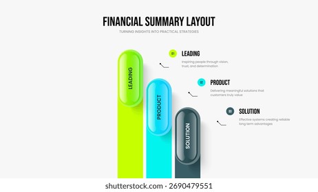 Ilustración vectorial de diseño de diapositiva de Perfil de Empresa. Propuesta de servicio Diseño de presentación de diagrama de 3 pasos. Plantilla de marco de infografía de tres opciones de Plan moderno.
